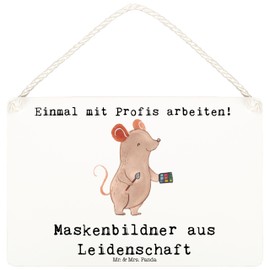 Mr. & Mrs. Panda DIN A6 Decorative Sign Makeup Artist Passion Gift Wall Sign Cosmetic Studio Colleague Decorative Sign Beauty Salon