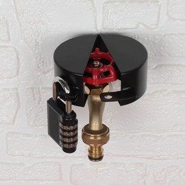 Gate Valve Locking Device (Password Lock) Metal Black, no Installation Required, Can Prevent Water Theft and Unauthorized Use - External Hose Lock Faucet ﻿