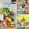 Fruit basket for kitchen counter with rotatable layup, Extra large