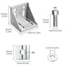 4 x EYPINS Mounting Material Angle 6060, for Aluminium Profile