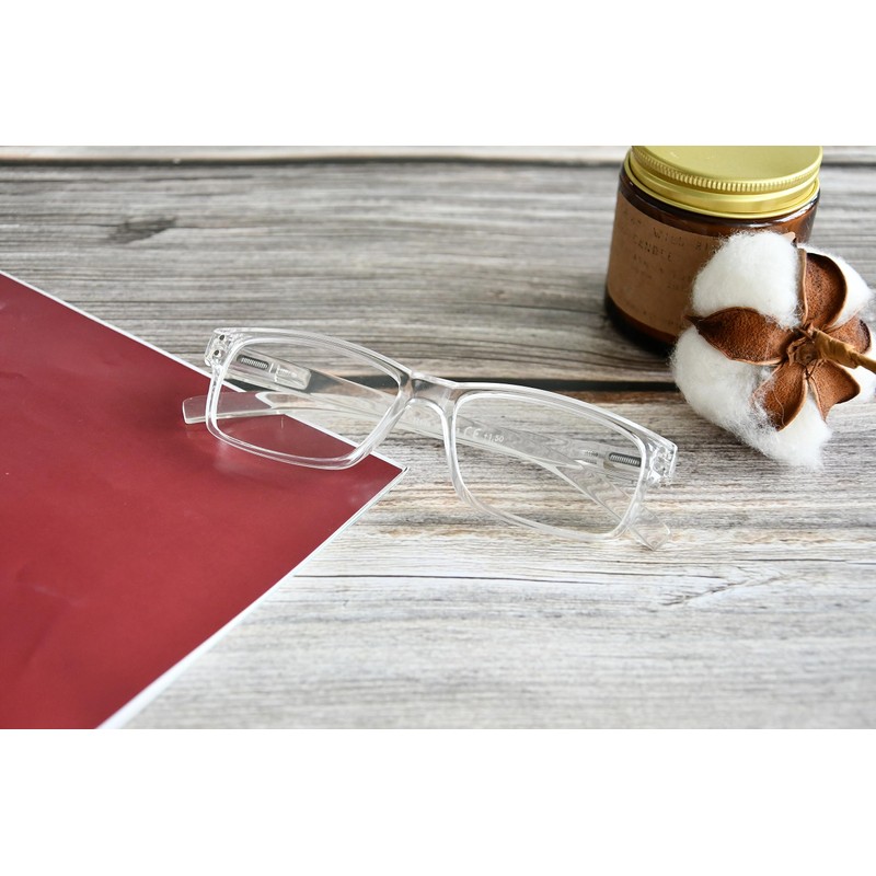 Eyekepper Primavera bisagras Vintage lectura gafas hombres lectores(Transparente Marco,+1.75)