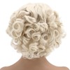 ANOGOL Hair Cap+ 13 * 1 Middle Part Light Blonde