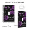 Purple Rose Flowers Single Toggle Light Switch Plates Outlet Covers