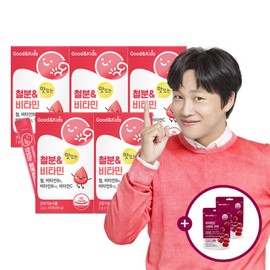 Good & Kids Delicious Iron Vitamin Strawberry Flavor 30 Packets 5 Boxes + NP Vitamin C Gummy Jelly 2 Packs / Kids Iron Supplement / 굿앤키즈 맛있는 철분 비타민 딸기맛 30포 5박스 + NP 비타민C 구미젤리 2봉  키즈 철분제 영양제