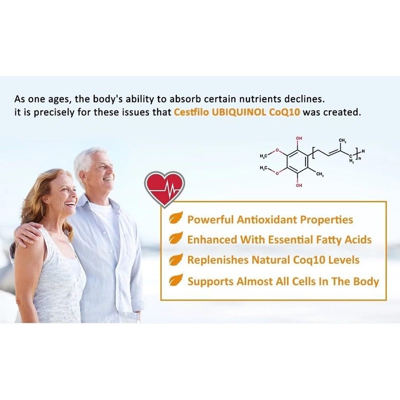 VITA PHARMA Ubiquinol 200mg 365 softgels | High Strength Softgels