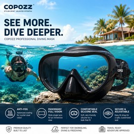 COPOZZ Full Vision Snorkel Mask Set for Kids – Anti-Fog Diving Mask for Swimming & Underwater Viewing
