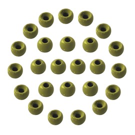 Eupheng 25pcs Mottled Tactical Tungsten Beads for Jig Hooks Fly Tying Assortment Nymph Head Fly Tying Materials 6 Colors / 5 Sizes