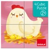 GOULA 53467 Animals Puzzle 4 Cubic, Stackable, for Children from