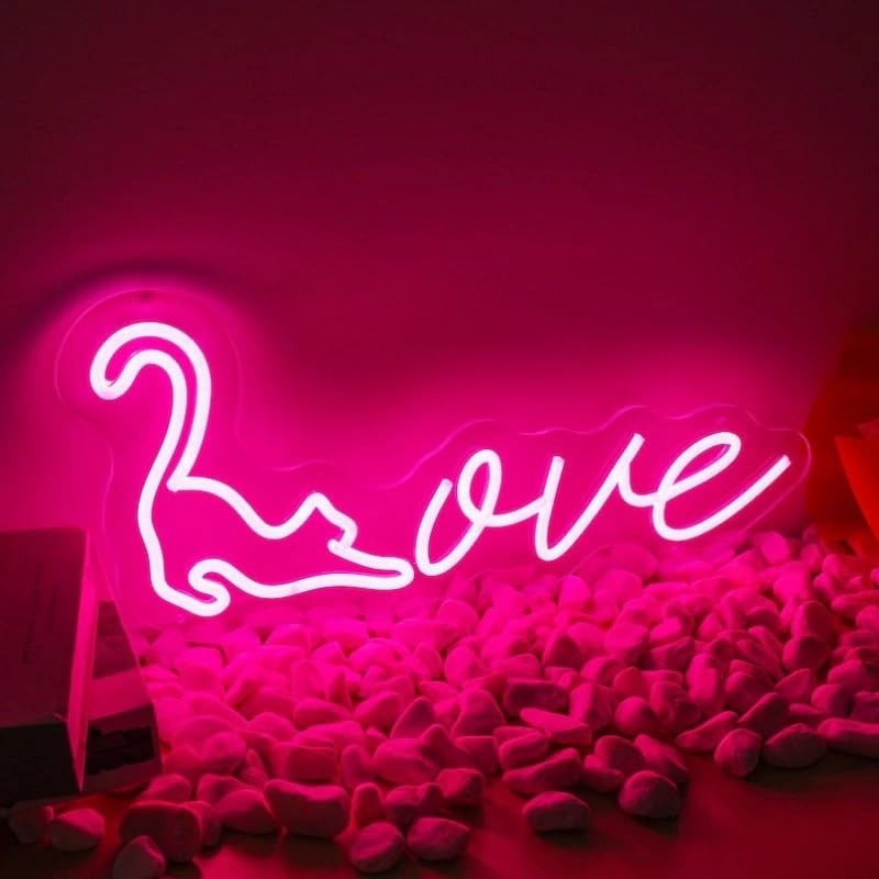 Neon sign wall decor (Pink Love)