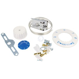Thermostat: Indesit VT9 VL9 Ranco VT9 / VL9 thermostat for Two door Fridge / freezers WITH automatic defrost Ranco VT9 VL9 K59L1102002 K59 Compares to Atea W4, Danfoss Kit 3 and Whirlpool WPLW4 Two door Fridge / freezers WITH automatic defrost Cold