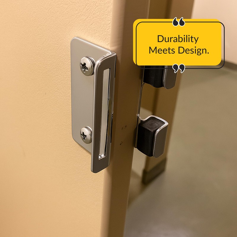 Brixwell Inswing Keeper for Slide Latch, Metal Construction with Chrome
