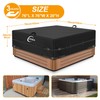 Kipiea 600D Outdoor Waterproof Square Hot Tub Cover Protector, Heavy