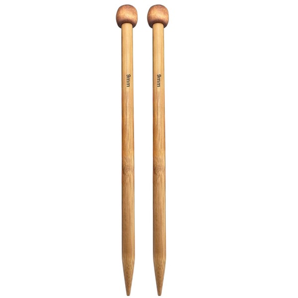 Weabetfu Bamboo Knitting Needle Straight Single Pointed 10-inch Length Knitting