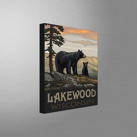 Lakewood Wisconsin Giclee Archival Canvas Print Wall Art Décor for Home & Office from Travel Artwork by Artist Paul A. Lanquist 18" x 24"