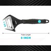 DURATECH 8-Inch Adjustable Wrench, Wide Jaw Opening Black Oxide Finish