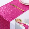 ShiDianYi Hot Pink Table Runner Sequin Table Runner Fuchsia 12"x72"