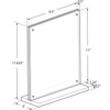 Azar Displays 104778 Slim Deluxe Acrylic Block Frame 8.5” x