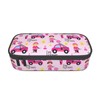 GVGOAGL Firefighter Cute Pink Car Girly Pattern Pencil Case Organizer
