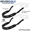 OPTICALINEA Black Neoprene Reversible Venting Durable Floating Eyeglass and Sunglass