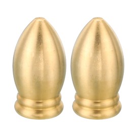 PATIKIL M10 Thread Lamp Finial Cap Knob, 2 Pack Brass Lamp Shade Harp Top Screw Caps Decoration Light Fixture for Table Lamps Floor Lamps 17.5x32mm
