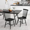 Giantex Windsor Dining Chairs Set of 2 Black, Wood Kitchen
