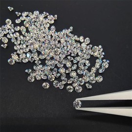 1.0 Carat Per Pack Small Size from 0.7mm to 3.0mm Loose Moissanite Gemstones D Colorless VVS1 Excellent Round Cut for Custom Diamond Jewely (2.1)