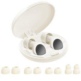 VLYX Ear Plugs for Sleeping and Noise Reduction, Super Soft Comfortable with Storage Case for Deep Sleep, Travel, Concert, Study, Work - Sizes SM/S/M/L- White
