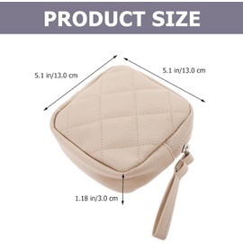 Totority Bolsa de Almacenamiento de Toallas Sanitarias Diseño Elegante de Pu Cremallera, Multiusos y Protección de Privacidad para Viaje y Uso Femenino