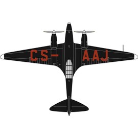 Oxford Diecast 72COM005 DH88 Comet CS-AAJ - Salazar - Portugal