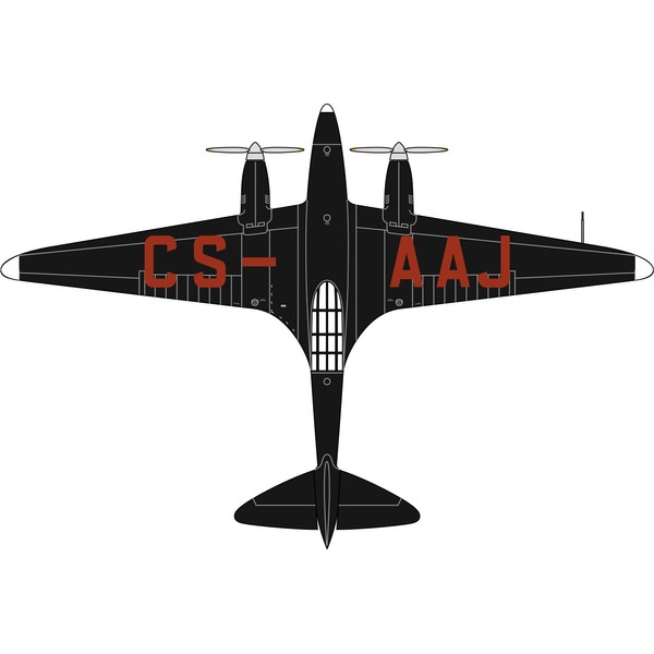 Oxford Diecast 72COM005 DH88 Comet CS-AAJ - Salazar - Portugal