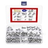 Rrina 147Pcs Solid Aluminum Round Head Rivets M5 M6 M8