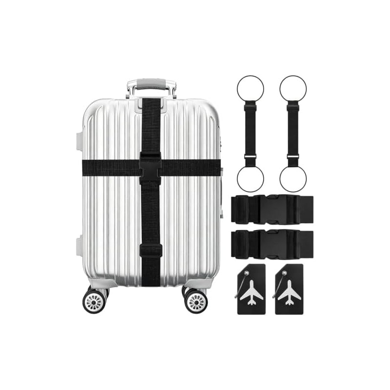 Juego de Correas de Equipaje(Negro)