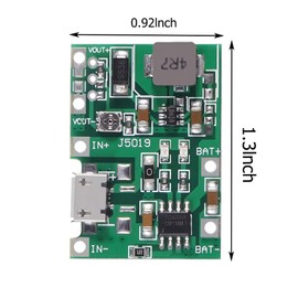 Módulo de cargador de batería USB TP4056 3.7 V 4.2 V a 9 V 5 V 2 A módulo de descarga de carga integrado de 18650 Li-ion batería cargador módulo (6 unidades)