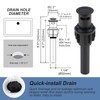 Matte Black Bathroom Faucet 3 Hole, 4 Inch 2 Handle
