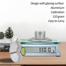 Preffair Disc Stabilizer Record Weight Turntable LP Vinyl Clamp Vibration Damper Turntable Stabilizer (110g, Silver)