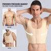 Akkad Kuti Mens Hide Gynecomastia Chest Vest Adjustable Compression Tank