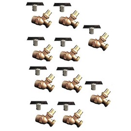 EZ-FLUID 1/2"MIP X 3/4" MHT Male Hose Threaded Hose Connector Hose Bib w/Loose Key,Heavy Duty Brass No-Kink Hose Bibb Water Faucet,Outdoor Garden Hoses Spigot Shut Off Valve Hose Facuet Bibs(10 Packs)