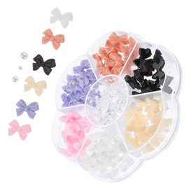 OHPHCALL 7grids Nail Charms Bow and Design for Elegant Manicure Art of Nail Gems for Women for Parties and Special Occasions Easy to Use