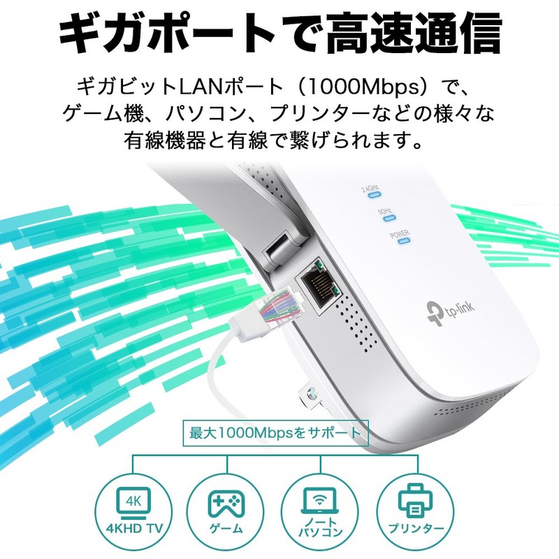 TP-Link RE650 Wi-Fi Range Extender, Wireless LAN Standard: 11ac /
