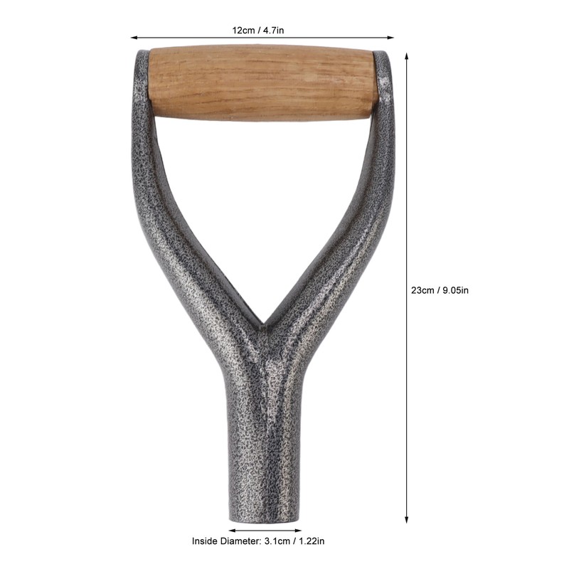 Shovel Handle Y Shaped 12.22in Inside Diameter Replacement Spade Handle