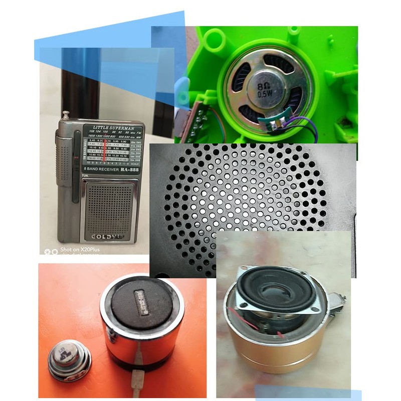 Fielect DIY Speaker 1W 8 Ohm 57mm Diameter Round Shape
