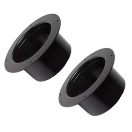 Plumbing Flange Duct Fitting Vent 75mm Set of 2 Pipe Flange Connector Hose Plumbing Parts Black