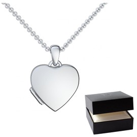 Amoonic Photo Locket Heart in Silver 925 and Gold/Rose Gold Plated I Women's Heart Locket for Opening Pictures with Photo Upload Service and Engraving, Sterling Silver, No Gemstone