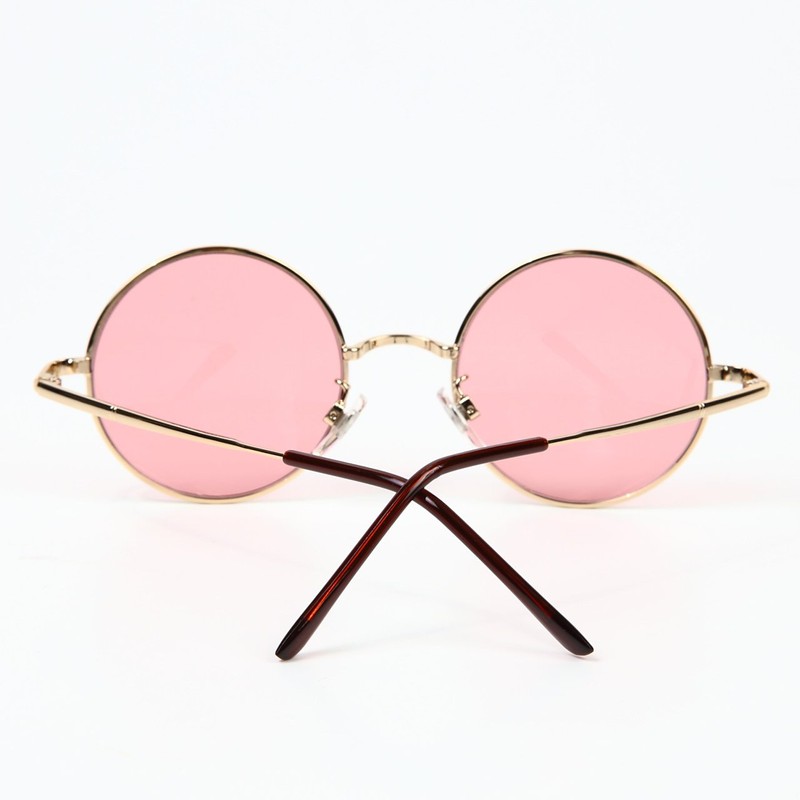 What Say Circle Gold Frame Color Lens Sunglasses 14 Colors