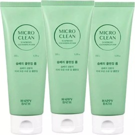 Happy Bath 해피바스 마이크로 클린 솝베리 클렌징폼150gx3개 미세 모공 수분 딥 클렌징 Happy Bath Micro Clean Soapberry Cleansing Foam 150gx3 Deep Cleansing for Fine Pores and Moisturizing