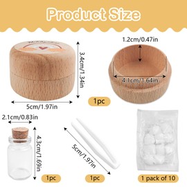 WEFINEST Tooth Box Milk Teeth Boys Wooden Tooth Box Milk Teeth Girls Cute Milk Tooth Box Portable Milk Tooth Box Boys with Desired Bottle, Small Tweezers & Cotton Balls for Lost Tooth