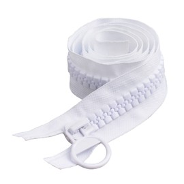 CRAFFANCY White Large Plastic Zippers, Teeth Heavy Duty Zippers for DIY Sewing Crafts Bags Tents Boat Canvas (80cm)