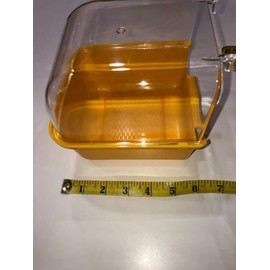 Bird Bath Pet Bathing Tube Bird Cage Hanging Bird Bath (Yellow)