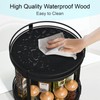 Snughome Lazy Susan Spice Rack, 2 Tier Rotating Spice Rack,