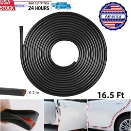 TSUINZ For Toyota Car Door Edge Trim Guard Moulding Rubber Seal Strip Protector 16.5FT